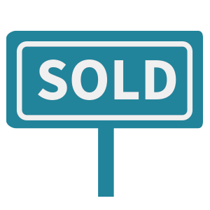 Icon of a sign saying Sold