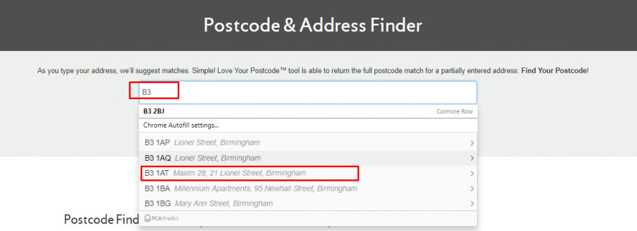 How do I find a postcode in U.K.